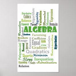Póster Álgebra (verde)