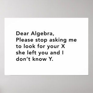 Póster Álgebra y su X