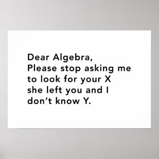 Póster Álgebra y su X