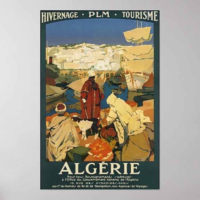 Póster Algeria Travel Poster Africa Art African Print  (Frente)