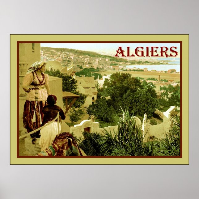 Póster Algiers ~ Vintage Travel Poster (Frente)