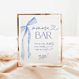 Póster Algo Azul Antes De Hacer Rótulo Bridal Mimosa Bar