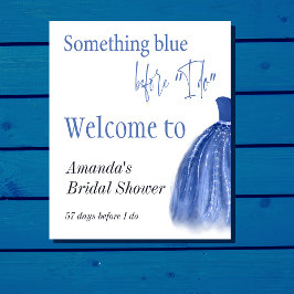 Póster Algo Azul Antes De Vestir La Ducha De Novias