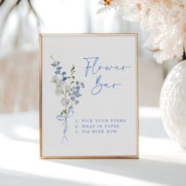 Póster Algo de barra de flor azul