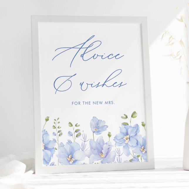 Póster Algo de Blue Bridal Shower Consejos y deseos (Subido por el creador)
