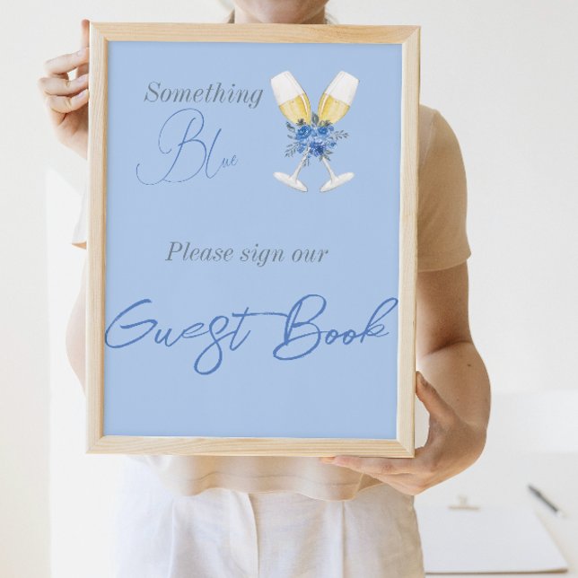 Póster Algo de Blue Champagne Floral Bridal Shower Book (Subido por el creador)
