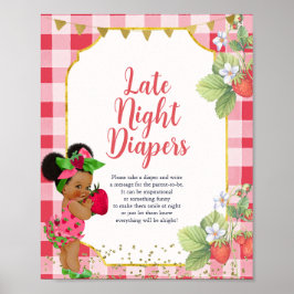 Póster Alguien Berry Sweet Strawberry Tarde Noche Diapers