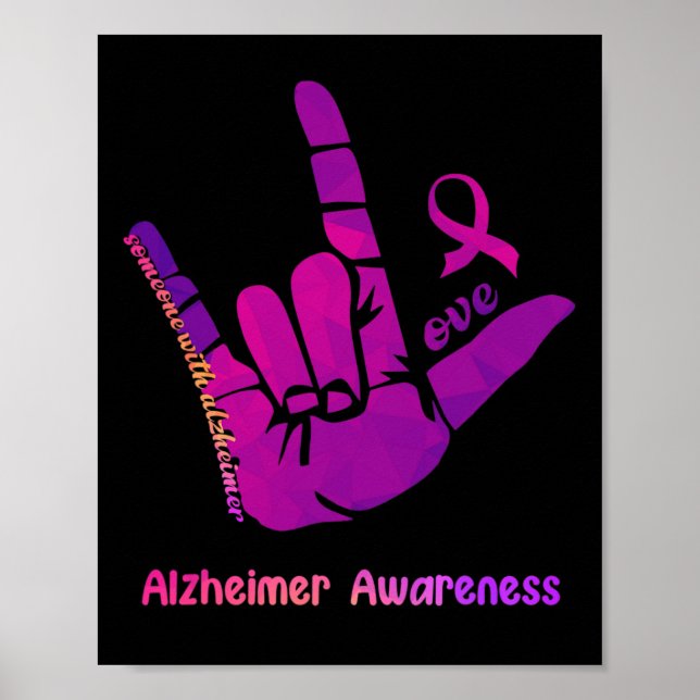 Póster Alguien con Alzheimer Ama Alzheimer Awareness Sh (Frente)