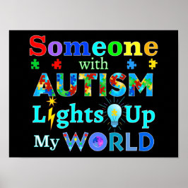 Póster Alguien con AUTISMO ilumina mi mundo
