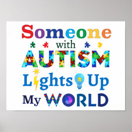 Póster Alguien con AUTISMO ilumina mi mundo