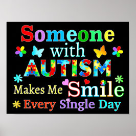 Póster Alguien con AUTISMO Me Hace SONREAR