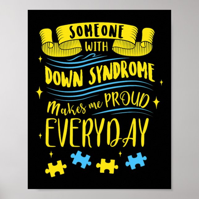 Póster Alguien Con Síndrome De Down Me Hace Orgulloso A D (Frente)
