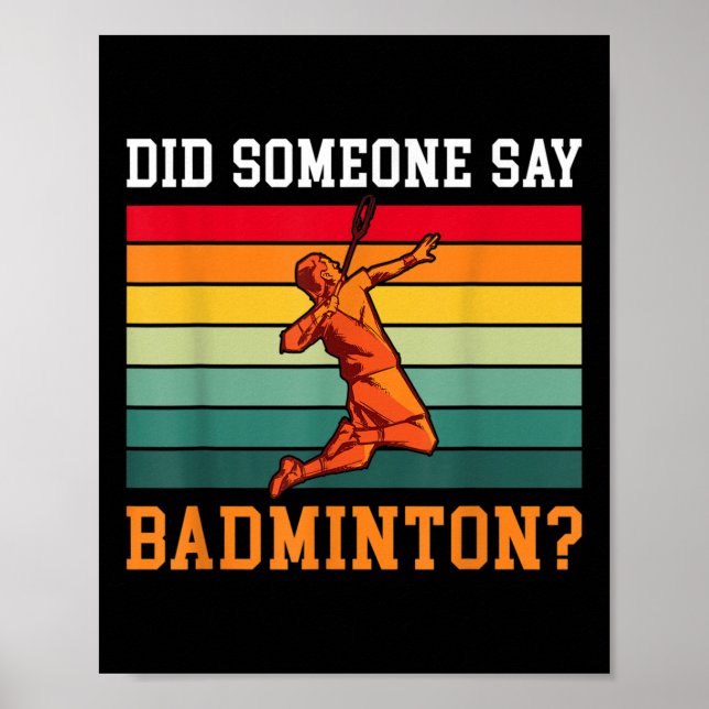Póster Alguien dijo Badminton (Frente)