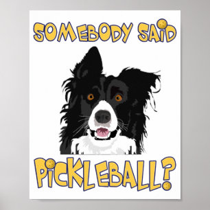 Póster ¿Alguien dijo Pickleball? - Perro de bolas