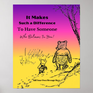 Póster "Alguien que cree en ti", cita a Poster