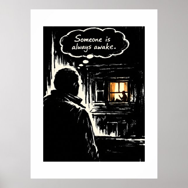 Póster Alguien Siempre Está Despierto (Frente)