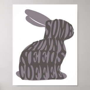 Póster Algún conejo necesita café Conejo de Pascua Amante