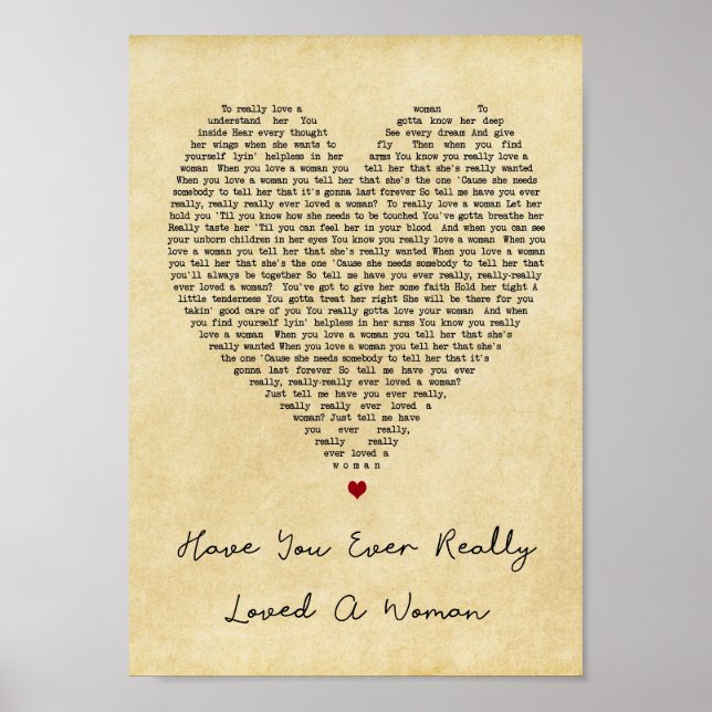 Póster ¿Alguna Vez Has Querido A Una Mujer De Corazón Vin (Frente)