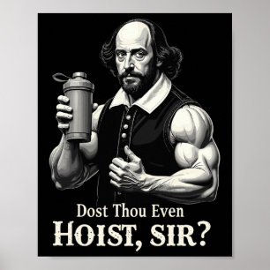 Póster ¿Alguna vez levantas pesas de Shakespeare en el gi