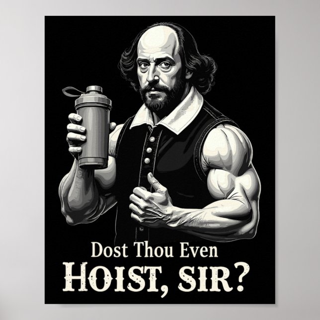 Póster ¿Alguna vez levantas pesas de Shakespeare en el gi (Frente)