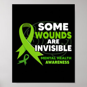 Póster Algunas heridas son cintas invisibles Salud Mental