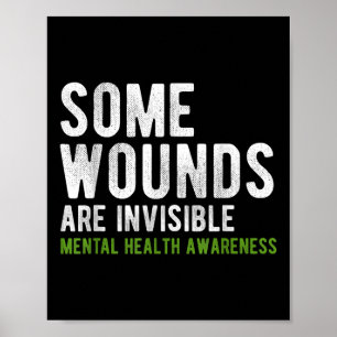 Póster Algunas Heridas Son Conciencia Invisible De La Sal