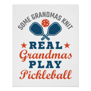 Póster Algunos Abuelos Knith Real Grandmas Juegan Pickleb