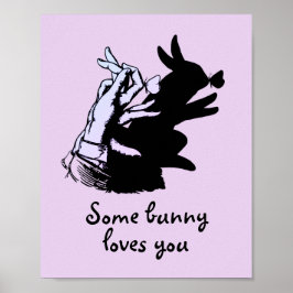 Póster Algunos conejitos adoran el púrpura con la vendimi