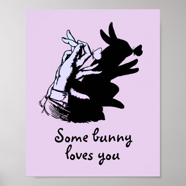 Póster Algunos conejitos adoran el púrpura con la vendimi (Frente)