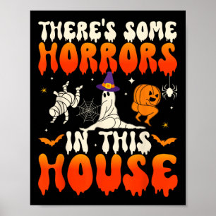 Póster Algunos Horrores En Esta Casa Funny Fantasma Hallo