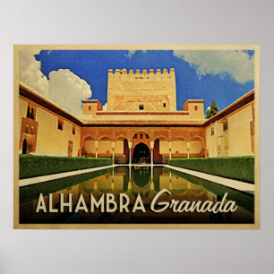 Póster Alhambra Granada España