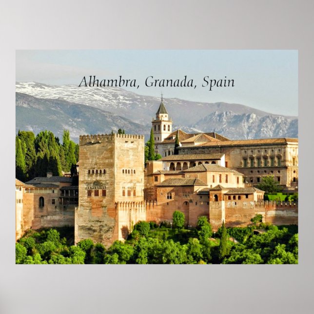 Póster Alhambra, Granada, España (Frente)