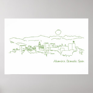 Póster Alhambra Sunset
