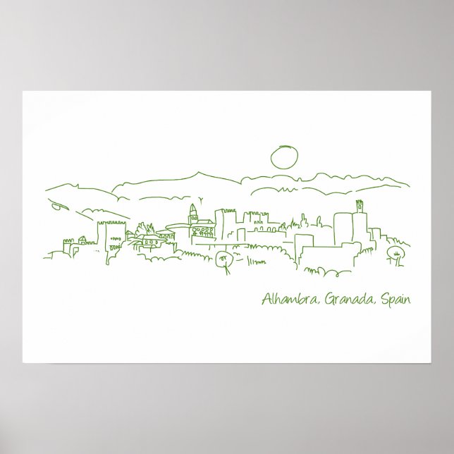 Póster Alhambra Sunset (Frente)