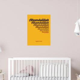 Póster Alhamdulillah Typography Personalizado de Nursera 