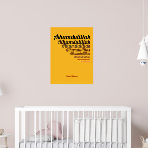 Póster Alhamdulillah Typography Personalizado de Nursera