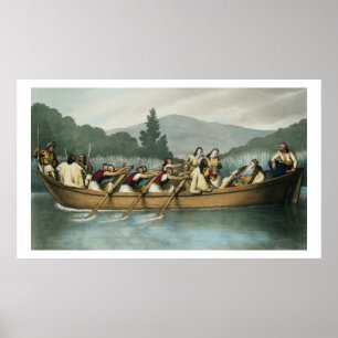 Póster Ali Pasha (1741-1822) de caza Janina en el lago Bu