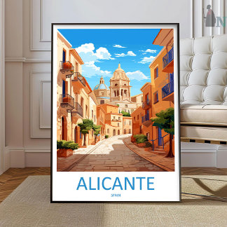 Póster Alicante Travel Print Wall Art Alicante Wall Hangi