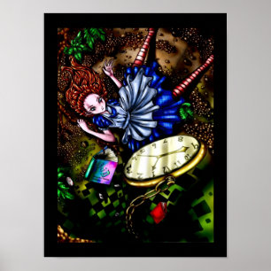 Póster Alice abajo, Poster del agujero de conejo