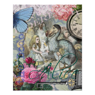 Póster Alice Clásico País de las Maravillas Dodo Arte de 