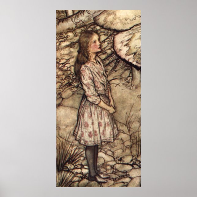 Póster Alice de Arthur Rackham (Frente)