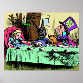 Póster Alice en la fiesta de té del Sombrerero Loco