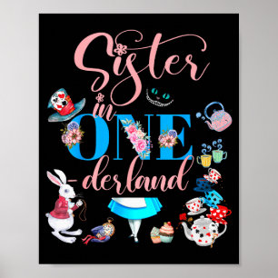 Póster Alice en Onederland Hermana de la Familia de Cumpl