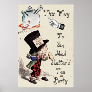 Póster Alice - Fiesta del Sombrerero Loco 1865
