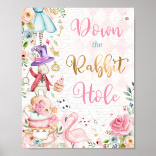 Póster Alice In Onederland Wonderland Birday Party