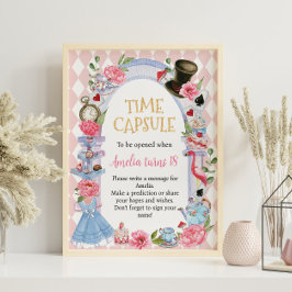 Póster Alice in Wonderland Birthday Time Capsule Poster
