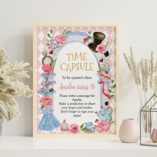 Póster Alice in Wonderland Birthday Time Capsule Poster