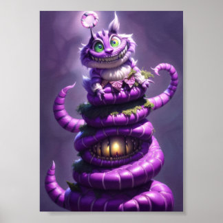 Póster Alice in wonderland cat poster