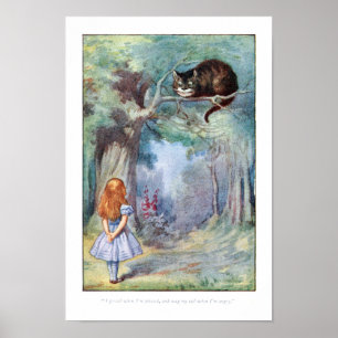 Póster Alice in Wonderland Cheshire Cat Print Poster