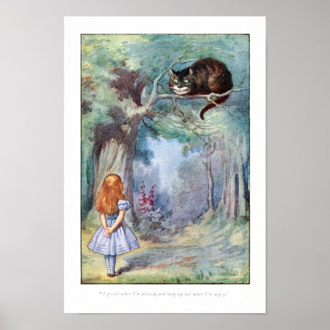 Póster Alice in Wonderland Cheshire Cat Print Poster (Frente)